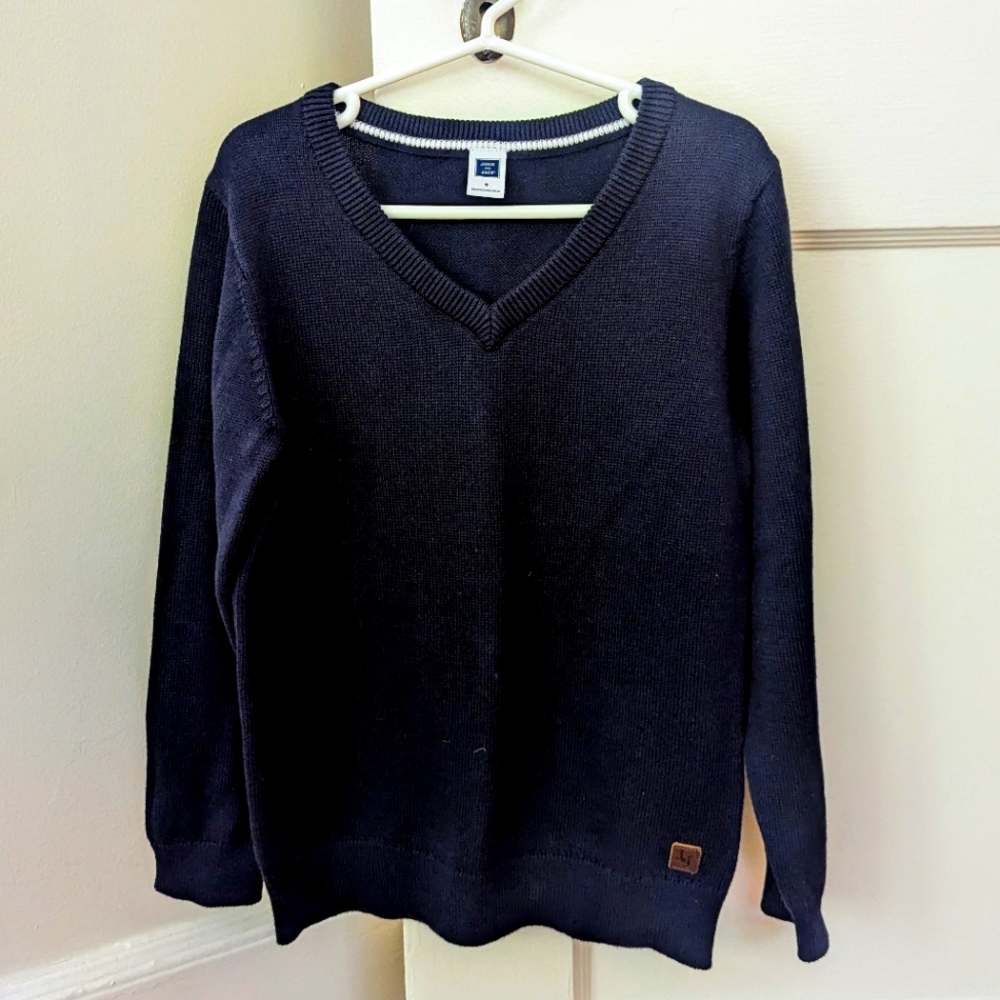 Janie and Jack navy V-neck sweater